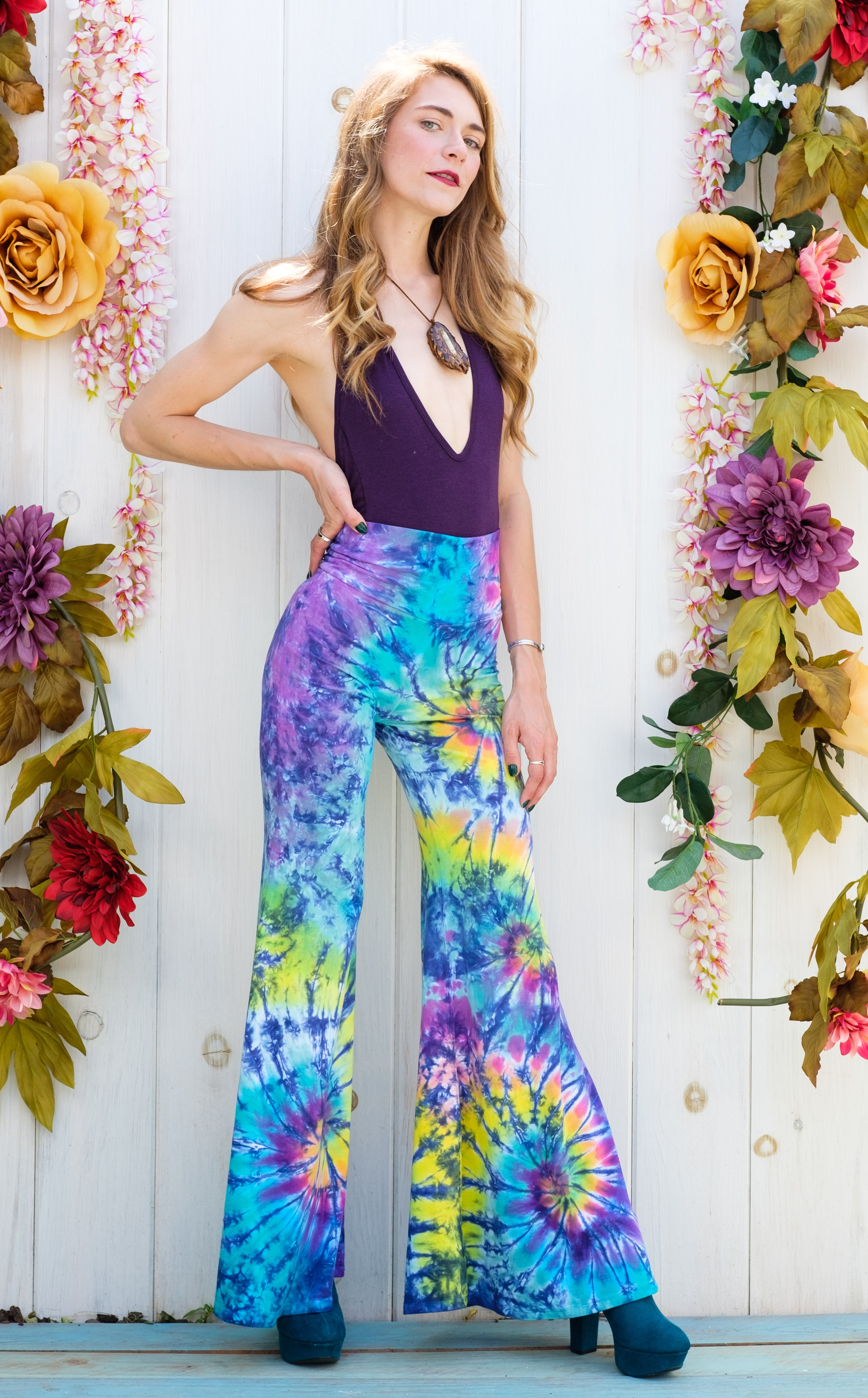 Tie Dye High Waist Big Bell Pants