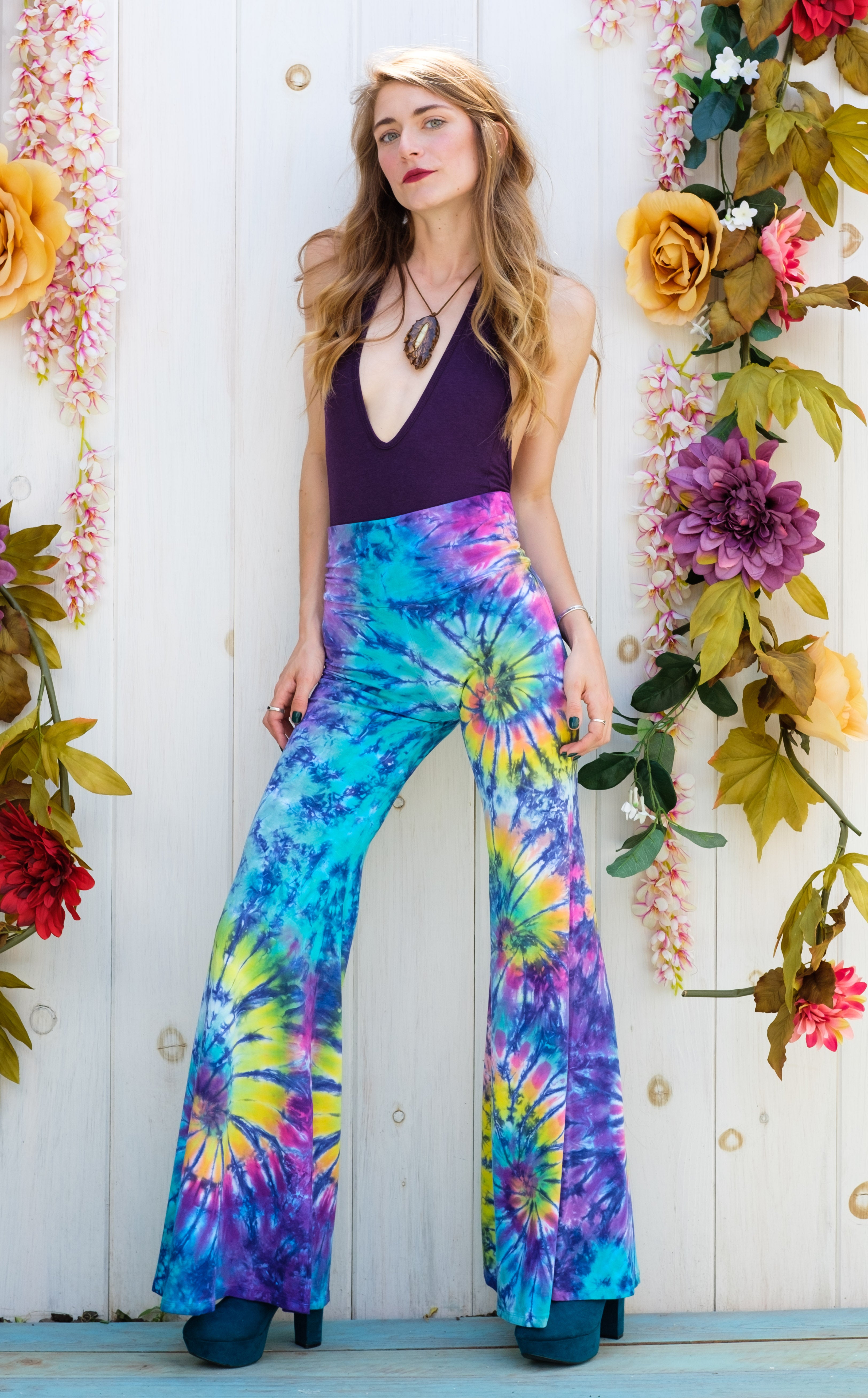 Tie Dye High Waist Big Bell Pants