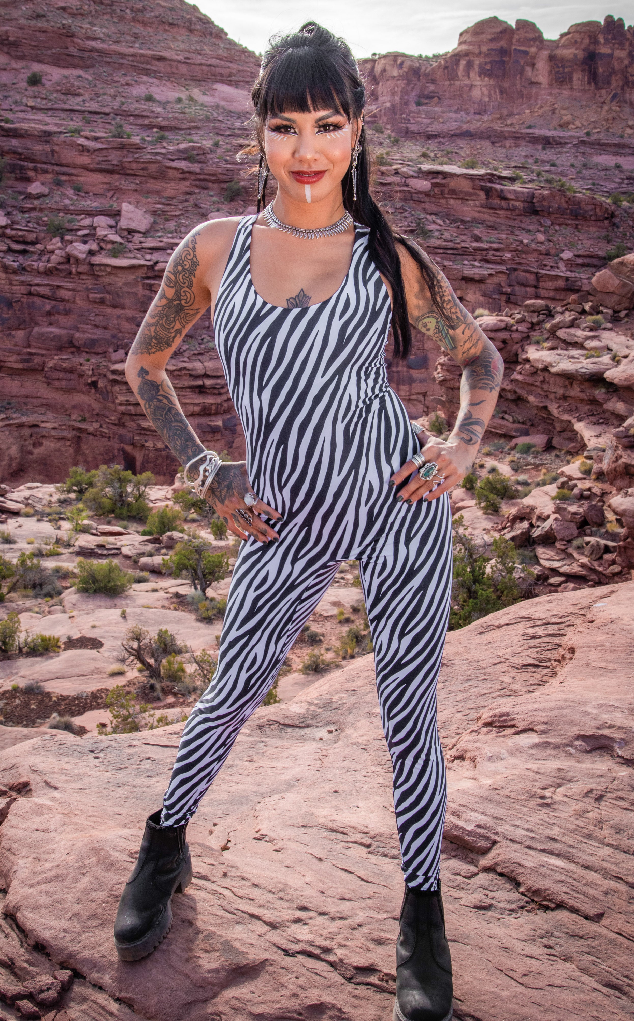 Zebra Panther Ladyhawke Onesie