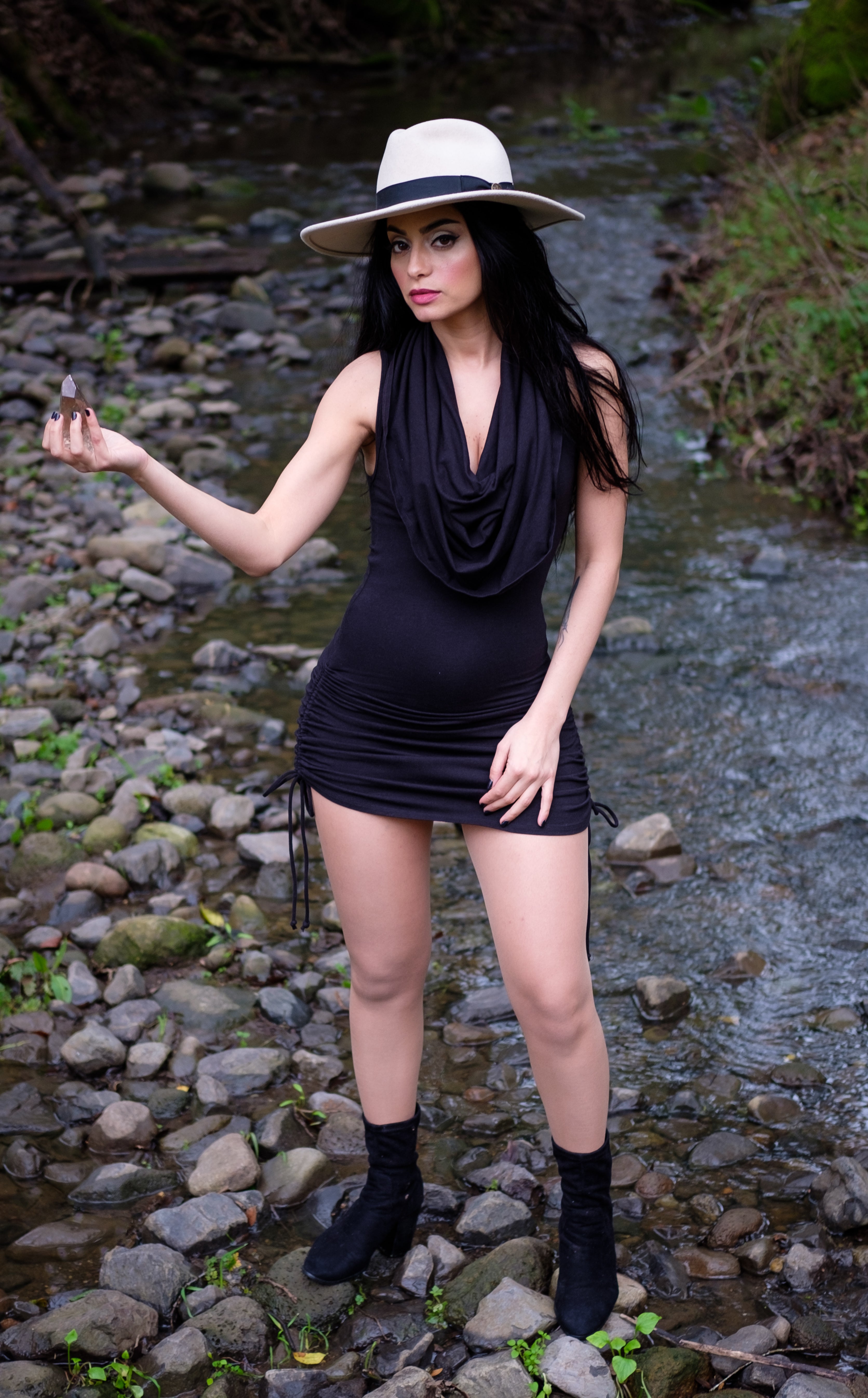 Black Bamboo Huntress Cinch Dress