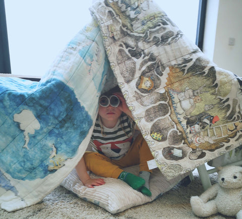 Forivor blankets making a perfect play den