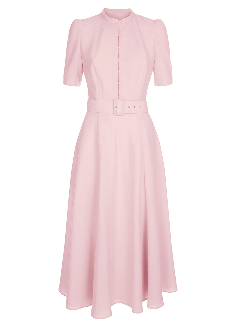 Ahana Blush Crepe Midi Dress – Beulah London