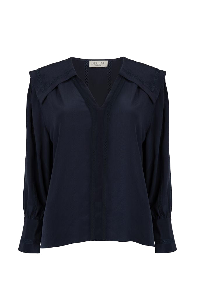 Navy Vera Blouse