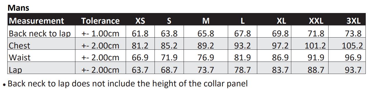 Mares Rash Guard Sizing