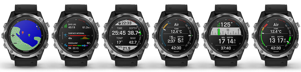 Garmin Descent Mk2 Series Dive Screens