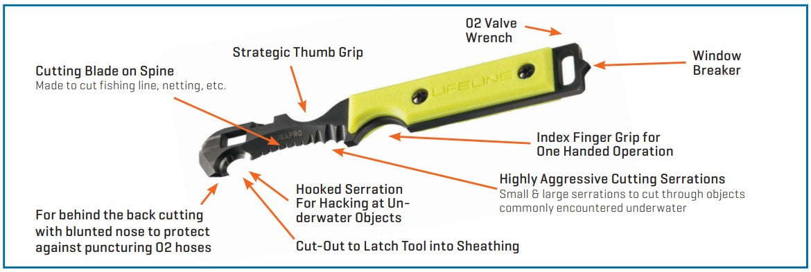 Scubapro Jawz Ti Rescue Dive Knife | Mike's Dive Store