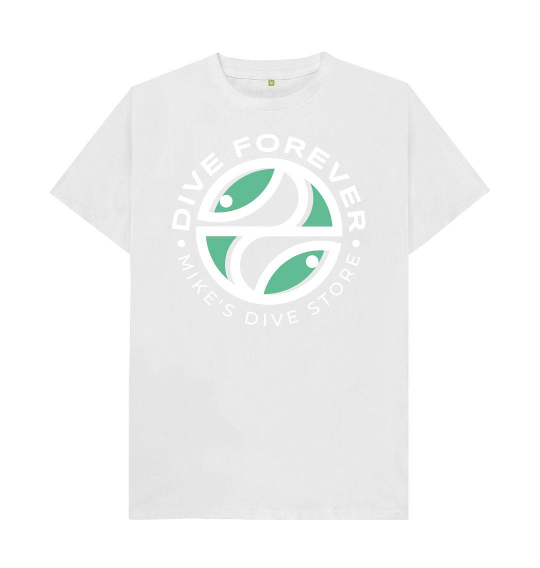 Dive Forever T-Shirt Green With White Outline - Mikes Dive Store product image