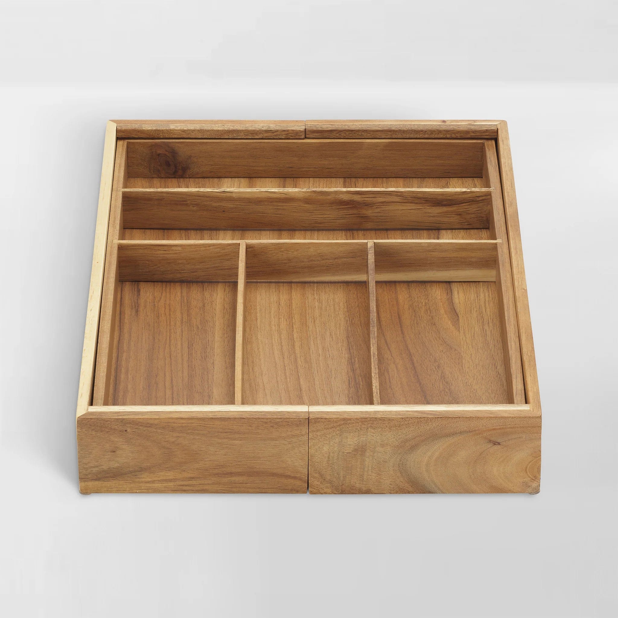 NEAT METHOD - Expandable Flatware Wood Drawer Insert