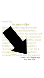 Prayer Art- Teacher Prayer (4 X 6)