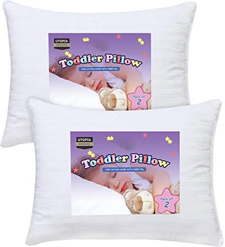 Utopia Bedding Baby Pillow (2 Pack) - Toddler Pillow with 