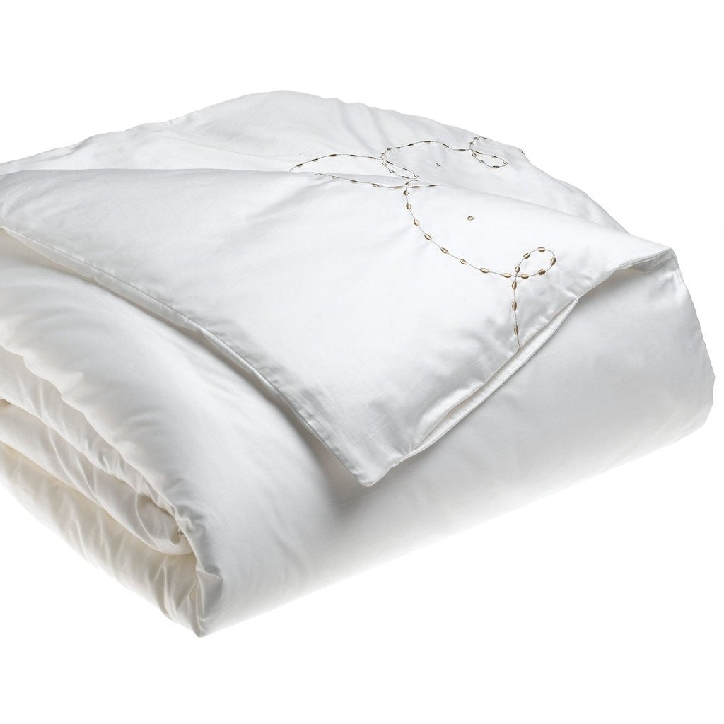 Barbara Barry Bedding Dream Pearls Queen Duvet Cover White
