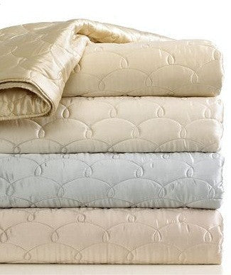 Barbara Barry Bedding Dream Silk Quilted King Coverlet Champagne