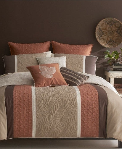 Bryan Keith Bedding Palisades Orange Brown Reversible 9 Piece