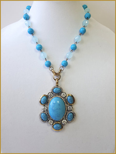 Blue Bead Necklace | Shop 2 Chic