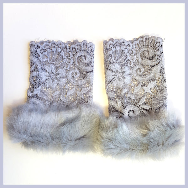 grey lace gloves