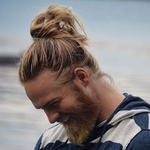 Blonde Highlights for Man-bun