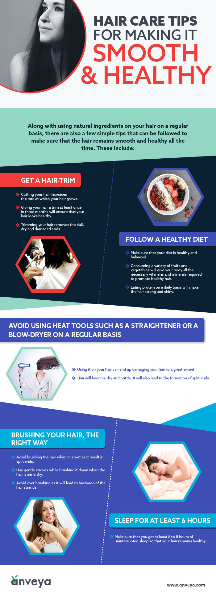Hair Care Tips for Making it Smooth & Healthy (Infographic)