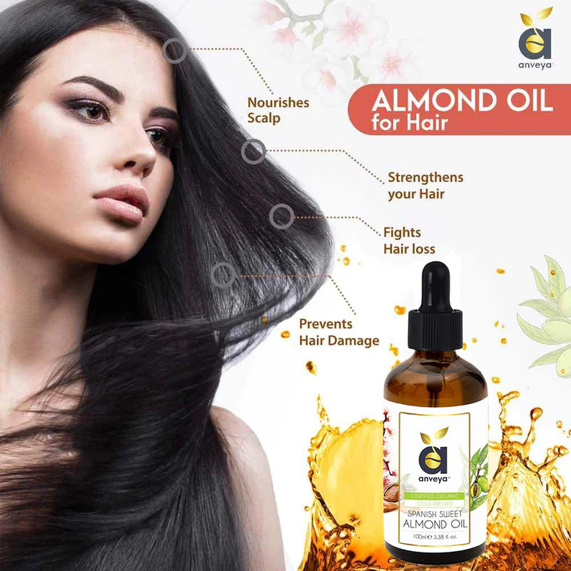 Best Almond Oil For Hair Cold Pressed Sweet Almond Oil  Premium Quality   200ml  WishCare