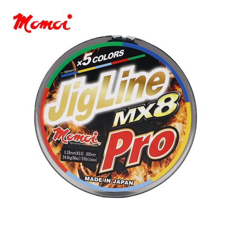 Momoi JigLine MX8 Pro PE Braid 300m – Profisho Tackle