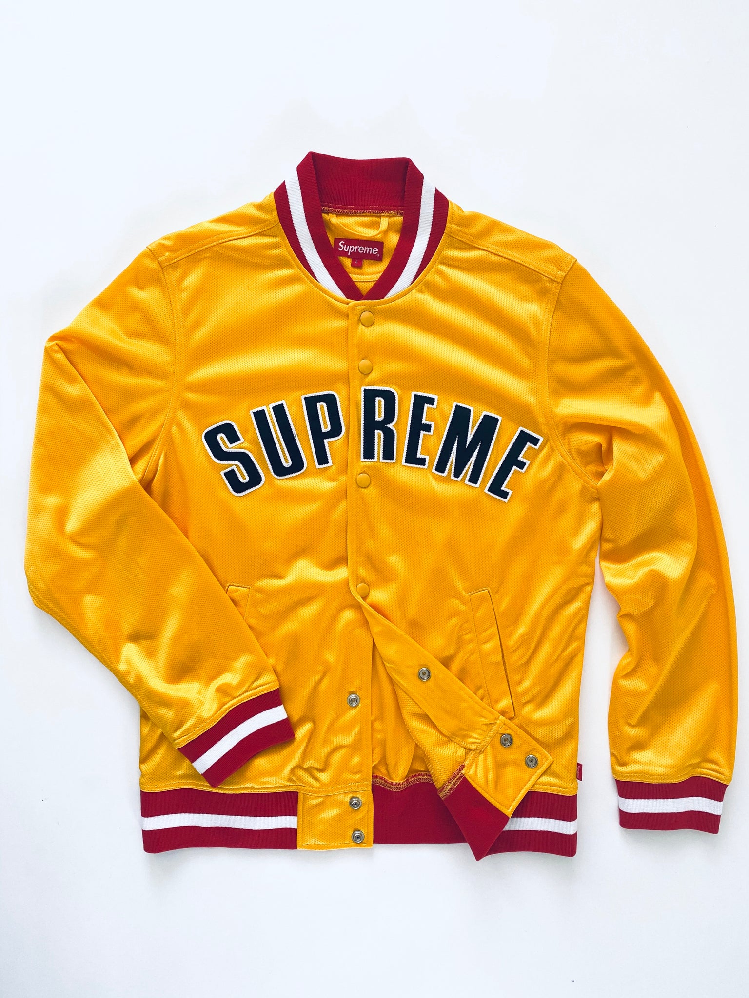 supreme mesh varsity jacket