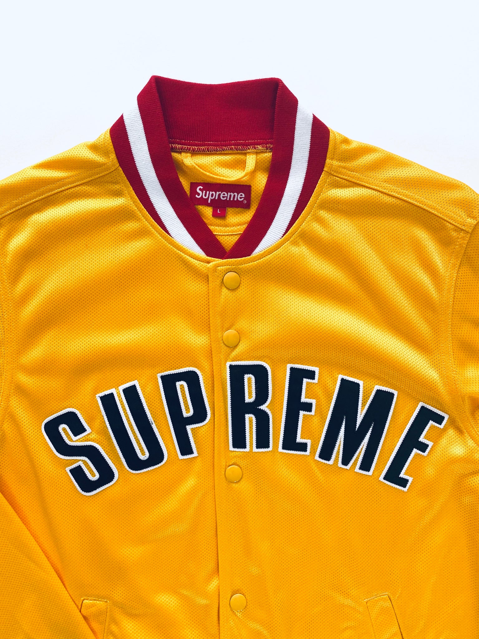 supreme mesh varsity jacket