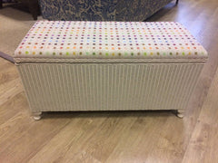 lloyd loom ottoman restoration after