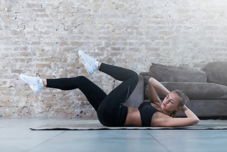 Bicycle crunches är en bra magövning