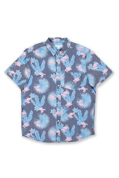 Short Sleeve Shirt with Pineapple Print in Navy – Report Collection