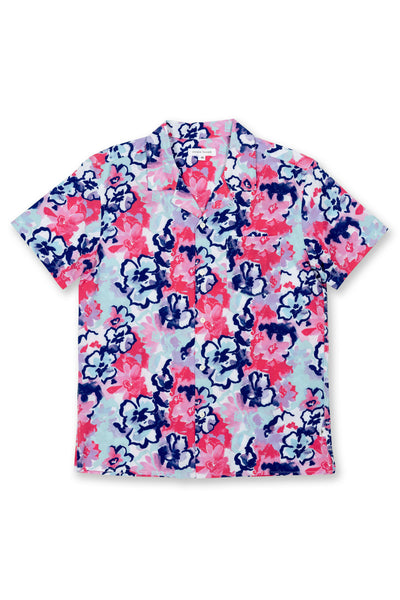 Short Sleeve Shirt with Pineapple Print in Navy – Report Collection