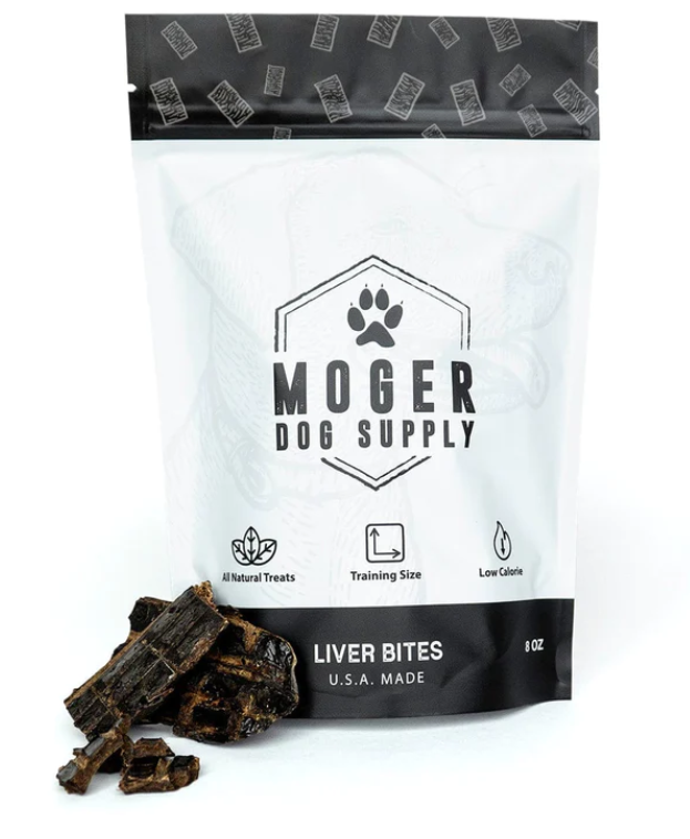 Liver bites dog treats by Moger Dog Supply