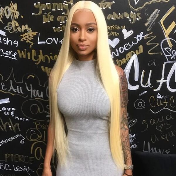 long blonde human hair wig