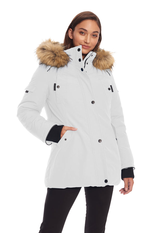 alpine north womens vegan down parka winter jacket