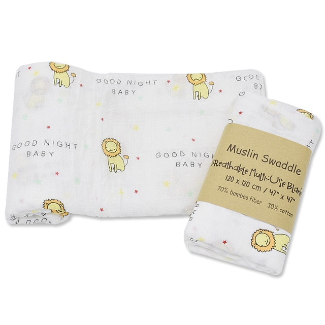 Bamboo Baby Muslin Swaddle Blankets - M3SOnline