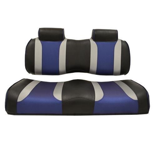 TSUNAMI Golf Cart Front Seat Cushions, EZGO TXT/RXV, Black w/Liquid Si –  Converted Carts