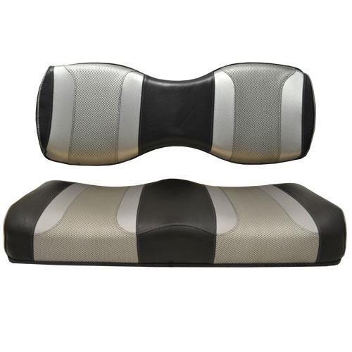 TSUNAMI Golf Cart Front Seat Cushions, EZGO TXT/RXV, Black w/Liquid Si –  Converted Carts