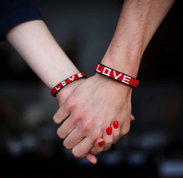 Skinny LOVE Bracelet SMALL - Red