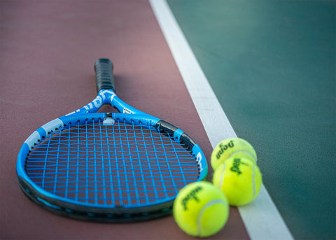 Tennis racquets and tennis balls