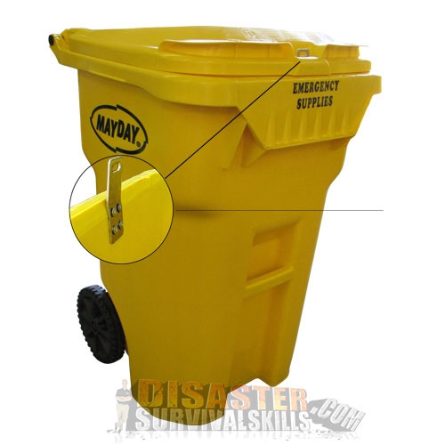 SaferRacks Lockable Storage Bin - 27 Gallon - Set of 5 Yellow