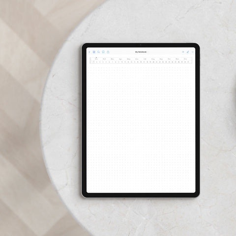 digital dated dot grid journal daily