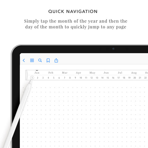 digital dated dot grid journal daily