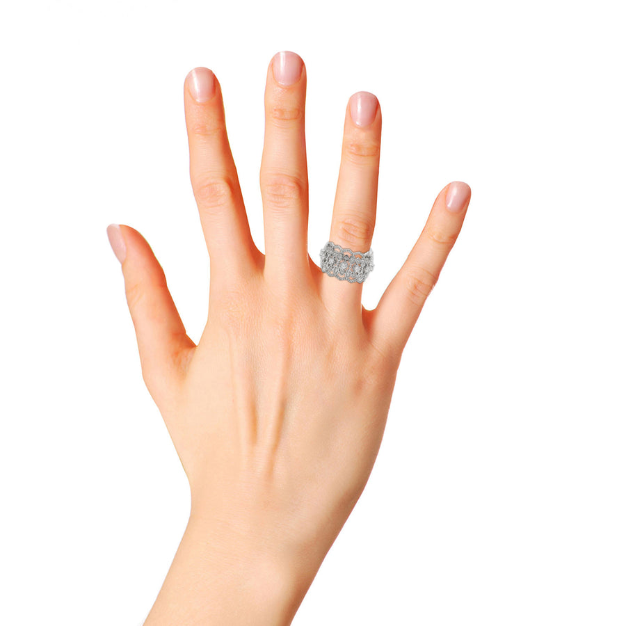 925 Silver Designer CZ Stone Ring