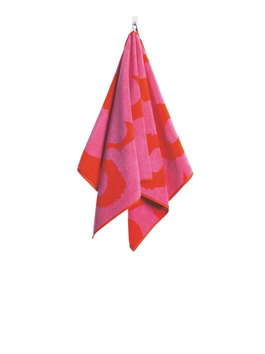 Marimekko Unikko Hand Towel Red Pink - Cloudberry Living