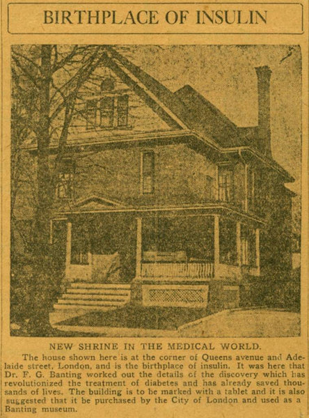 Banting House, Canada. Old photo.