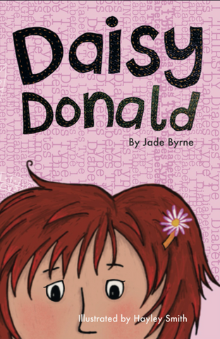 Front cover of Daisy Donald book. Children's fiction about character with type one diabetes.