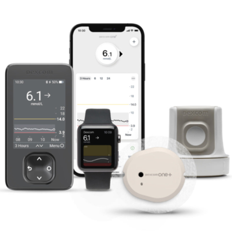 Dexcom One+ system for diabetes hybrid closed loop.