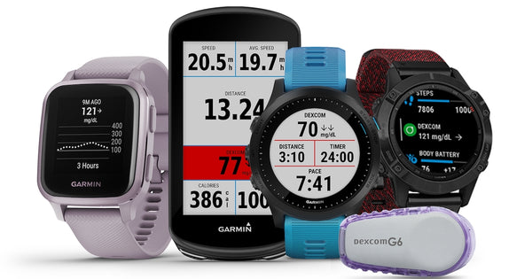 Garmin watches, intergration with Dexcom CGM System for diabetes management.