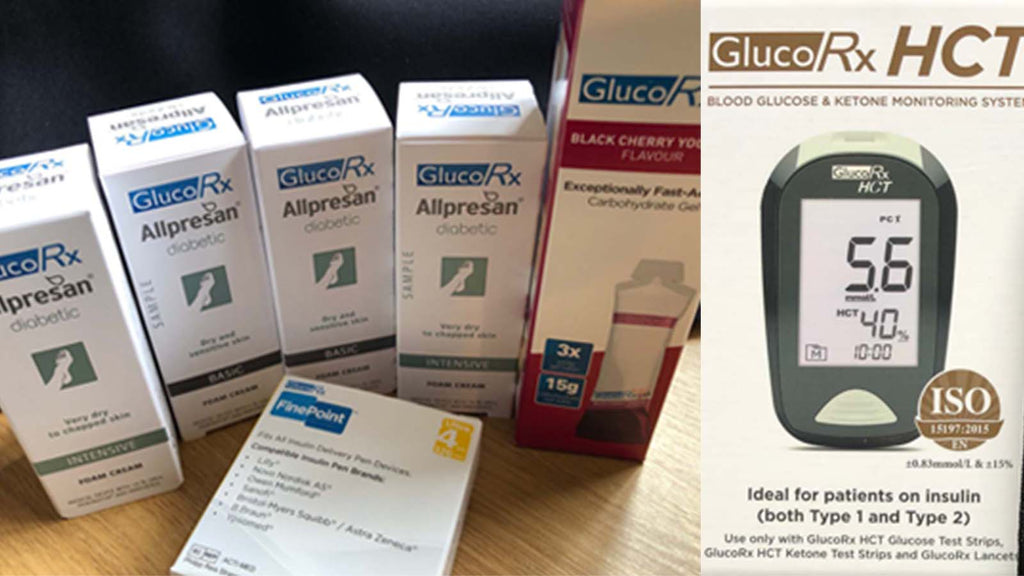 GlucoRx Aidex box of samples.