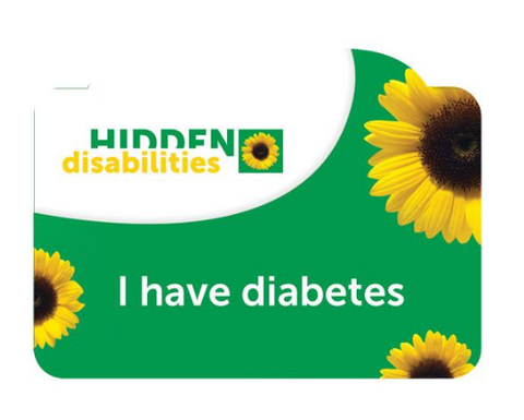 I have diabetes. Hidden disability card.