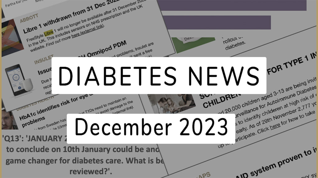 Diabetes News December 2023 banner.