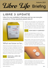 Libre Life Briefing Autumn 2021. Libre 3 update. Cover page.
